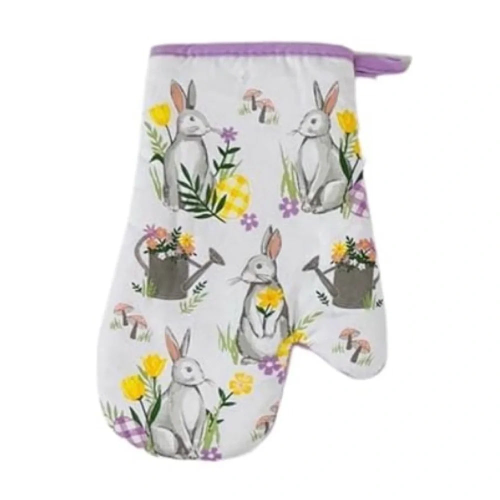 Easter Bunny Pot Holder and Oven Mitt